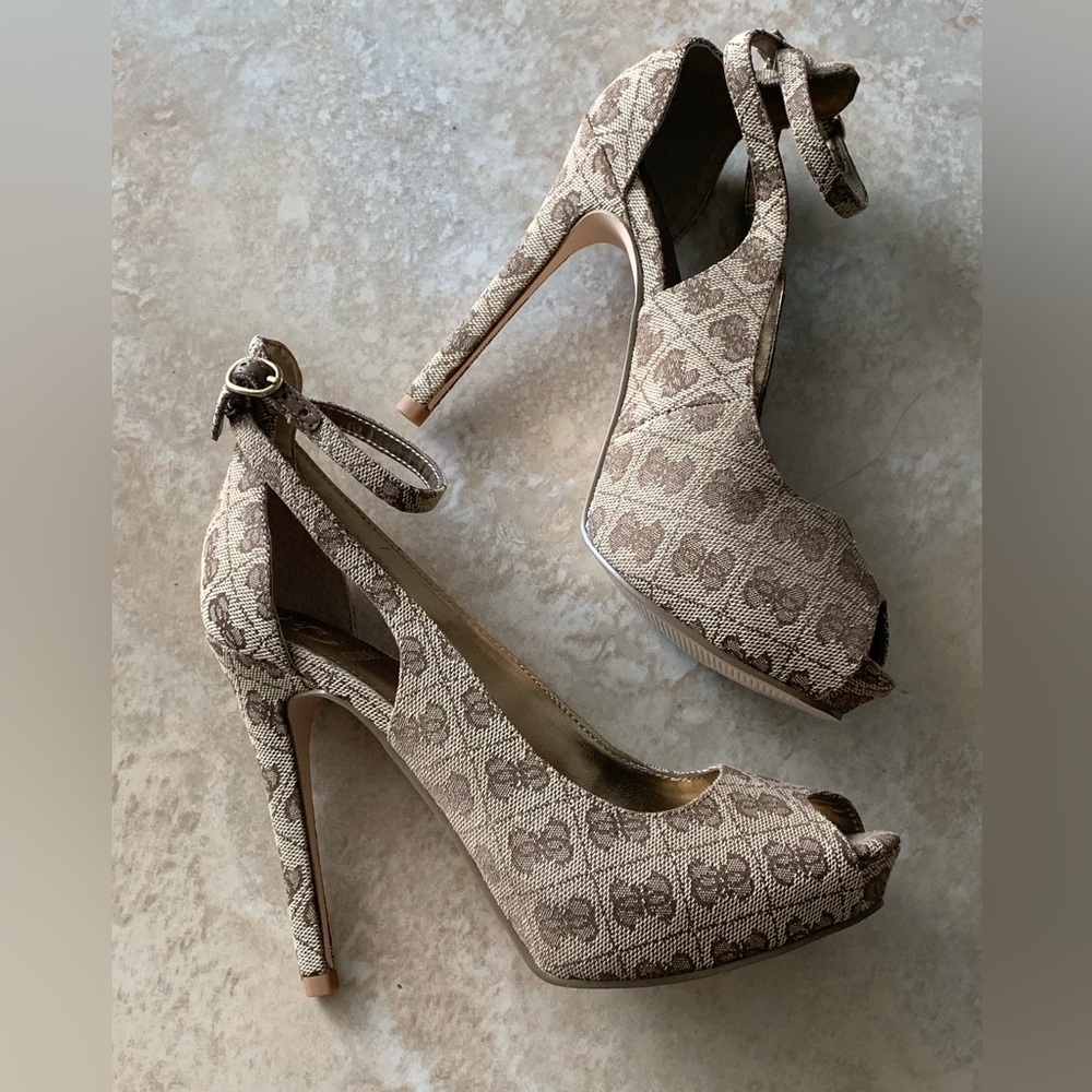 Guess open-toe sexy hidden platform high heels
